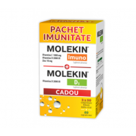 Pachet Imunitate, Molekin Imuno + Molekin D3 cadou, 120cpr, Zdrovit