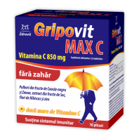 Gripovit Max C Vitamina C Fara Zahar 10dz, Zdrovit