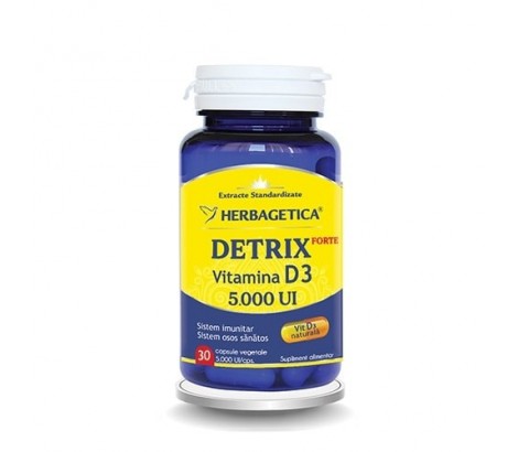 Detrix Forte Vitamina D3 5.000 UI, 30 capsule, Herbagetica